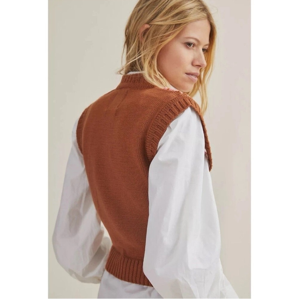 STELLA PARDO x ANTHROPOLOGIE CROCHET WOOL VEST - Picture 10 of 10